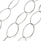304 Stainless Steel Cable Chains, Soldered, Stainless Steel Color, 35x19x1mm