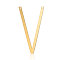 201 Stainless Steel Links connectors, Letter, Golden, Letter.V, 37x20x1mm, Hole: 1mm