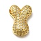 Brass with Cubic Zirconia Pendants, Cadmium Free & Nickel Free & Lead Free, Letter Y, Letter Y, 22x16x7mm, Hole: 4mm