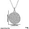 Stainless Steel Textured Disc Pendant Necklaces for Women, Silver, 17.72 inch(45cm)