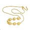 Rack Plating Brass Round Bib Necklaces for Women, Cadmium Free & Lead Free, Long-Lasting Plated, Real 18K Gold Plated, 22.44 inch(57cm)