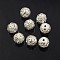 Brass Rhinestone Beads, Grade A, Silver Color Plated, Round, Crystal, 10mm, Hole: 1.2mm