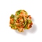 Opaque Resin Beads, Flower, Coral, 15x15x7.5mm, Hole: 1.4mm