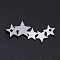 Non-Tarnish 201 Stainless Steel Links connectors, Laser Cut, Star, Stainless Steel Color, 11.5x30x1mm, Hole: 1.4mm