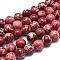 Natural Imperial Jasper Beads Strands, Dyed, Round, Pale Violet Red, 8mm, Hole: 1mm, about 45pcs/strand, 38cm