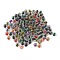 130Pcs 10G Transparent Glass Seed Beads, Round, Faceted, Mixed Color, 4x3mm, Hole: 1mm
