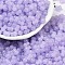 Transparent Colours Glass Seed Beads, Mushroom, Lilac, 5.5x4.5mm, Hole: 1mm, 4150pcs/pound