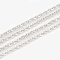 Brass Cable Chains, Soldered, Cadmium Free & Nickel Free & Lead Free, with Spool, Flat Oval, Real Platinum Plated, 1.5x1.3x0.3mm, about 98.42 Feet(30m)/roll