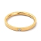 Crystal Rhinestone Finger Ring for Girl Women, Ion Plating(IP) 304 Stainless Steel Ring, Golden, US Size 8(18.1mm)