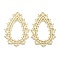 Alloy Pendants, Hollow Teardrop, Light Gold, 37x25x2mm, Hole: 1.8mm