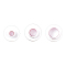 Plastic Cookie Fondant Stamper Set, Biscuit Cookie Stamp Impress, Round with Round Pattern, White, Inner Diameter: 9~16mm, about 3pcs/set