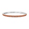 925 Sterling Silver Micro Pave Cubic Zirconia Stretch Bracelets for Women, Platinum, Chocolate, 1/8 inch(0.35cm), Inner Diameter: 2-1/8 inch(5.45cm)~2-1/4 inch(5.6cm)