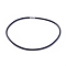 Rubber Necklace Making, with Brass Box Clasps, Platinum Color, Black, Size: necklace: about 460mm long, 135mm inner diameter, cord: about 4mm thick