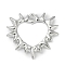 Rack Plating Alloy Pendants, Cadmium Free & Nickel Free & Lead Free, Heart, Platinum, 26.5x28.5x3.5mm, Hole: 1.8mm