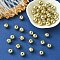 CCB Plastic Beads, for DIY Jewelry Making, Round, Golden, 10mm, Hole: 2mm