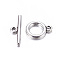 Alloy Toggle Clasps, Cadmium Free & Lead Free, Antique Silver, Ring: about 14x11x2mm, Hole: 2mm, Bar: 19x5.5x2mm, Hole: 2mm