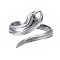 Non-Tarnish 304 Stainless Steel Snake Wrap Open Cuff Ring for Women, Stainless Steel Color, US Size 7(17.3mm)