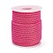 Nylon Threads, Milan Cords/Twisted Cords, Hot Pink, 3mm, about 21.87 yards(20m)/roll