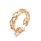Brass Micro Pave Open Cuff Rings, Golden, Inner Diameter: Adjustable