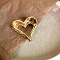 Hollow Heart Shape Alloy Claw Hair Clips, for Women Girls, Golden, 60mm