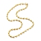 304 Stainless Steel Necklaces, Oval, Golden, 15.75 inch(40cm)