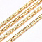 Handmade Ion Plating(IP) 304 Stainless Steel Boston Link Chains, Soldered, with Spool, Golden, 0.9mm, about 32.8 Feet(10m)/roll