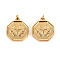 316 Surgical Stainless Steel Pendants, with Jump Rings, Hexagon with Butterfly, Real 14K Gold Plated, 18x15x2.5mm, Jump Ring: 3.8x0.5mm, 2.8mm inner diameter