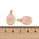 Латунные микро проложить кубического циркония подвески KK-C093-05G-02-3