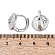 Серьги-кольца из латуни с прозрачным фианитом EJEW-Q014-38P-3