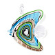 Ручной золотой песок Lampwork большие кулоны LAMP-T023-06E-1
