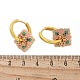 Серьги-кольца из латуни с ромбами EJEW-R016-13G-03-5