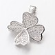 Латунные микро проложить кубического циркония подвески X-ZIRC-L035-31P-FF-1