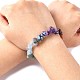 Чакра Gemstone браслеты простирания X-BJEW-JB02288-01-5