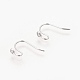 Латунь микро проложить кубического циркония серьги крючки KK-F784-21P-NF-2