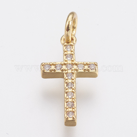Латунные микро проложить кубического циркония подвески ZIRC-F083-008G-RS-1