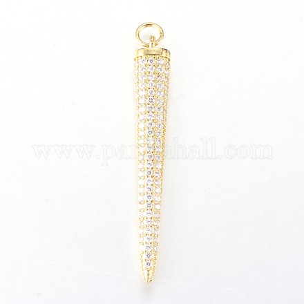 Латунные микро проложить кубического циркония подвески ZIRC-L068-50G-1