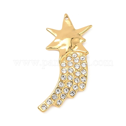 Подвески из нержавеющей стали 304 со стразами STAS-L026-16G-1