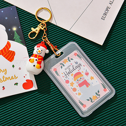Пластиковый брелок на рождественскую тему XMAS-PW0001-273D-1