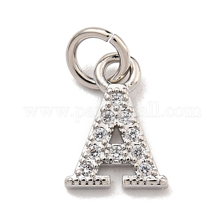 Буквица из латуни с подвесками из кубического циркония KK-Q814-26A-P-1