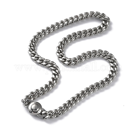 Не тускнеющие кубинские цепочки из нержавеющей стали 304 NJEW-P288-21P-1