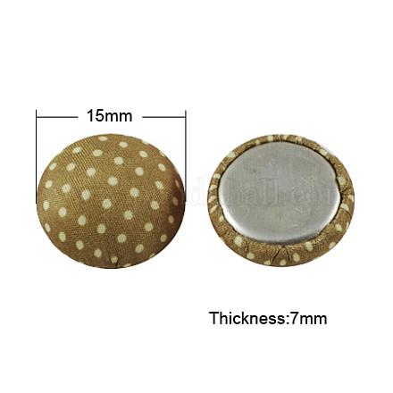 Тканые кабошонов WOVE-S037-15mm-5-1