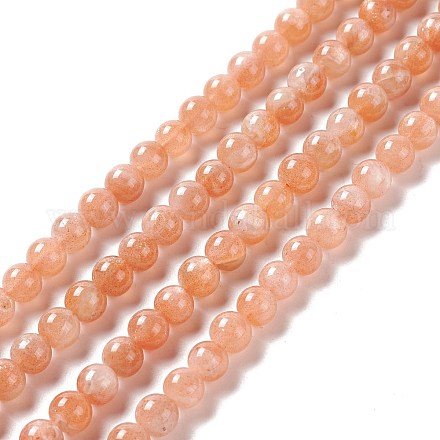 Натуральный Sunstone бисер пряди X-G-A205-28A-1