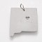 Tarnish Resistant 201 Stainless Steel Pendants, Map of New Mexico, Stainless Steel Color, 20x18x1mm, Hole: 3mm
