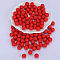 Round Silicone Focal Beads, Red, 15mm, Hole: 2mm