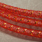 Mesh Tubing, Plastic Net Thread Cord, with Gold Vein, Red, 8mm, 30 yards/Bundle