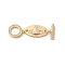 Brass Micro Pave Clear Cubic Zirconia Toggle Clasps, Cadmium Free & Nickel Free & Lead Free, Oval, Real 18K Gold Plated, Link: 19.5x10.5x2mm, Hole: 2mm; Bar: 13.5x4x2.8mm, Hole: 1mm; Ring: 13.5x11.5x2mm, Hole: 0.9mm