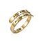 201 Stainless Steel Finger Rings, Word You are My Sunshine, Golden, Inner Diameter: 20mm