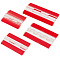 4Pcs 4 Style Acrylic Self Adhesive Hinge, Rectangle, Red, 45~100x35~44x6~6.5mm, 1pc/style