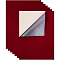 Jewelry Flocking Cloth, Self-adhesive Fabric, Plastic Skin Packing, Red, 40x28.9~29cm, 12pcs/set