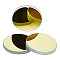3Pcs K9 Glass Reflective Lens, Laser Mirror Lens, for Laser Engraving Cutting Machine, Flat Round, Yellow, 2.5x0.3cm